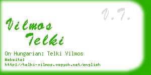 vilmos telki business card